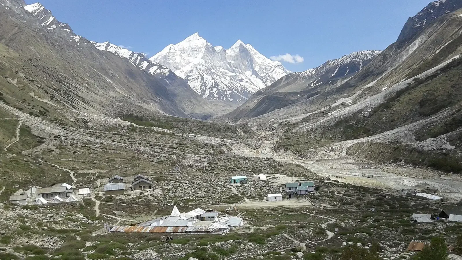 Close views of Mt Shivling and Bhagirathi peaks